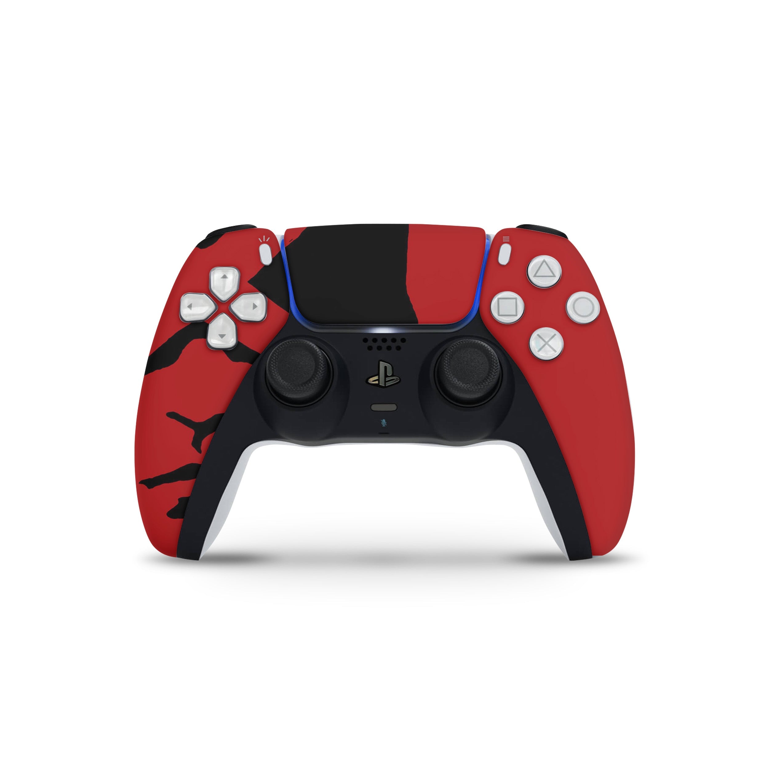 A video game skin featuring a Marvel X Men Cyclops design for the PS5 DualSense Controller.