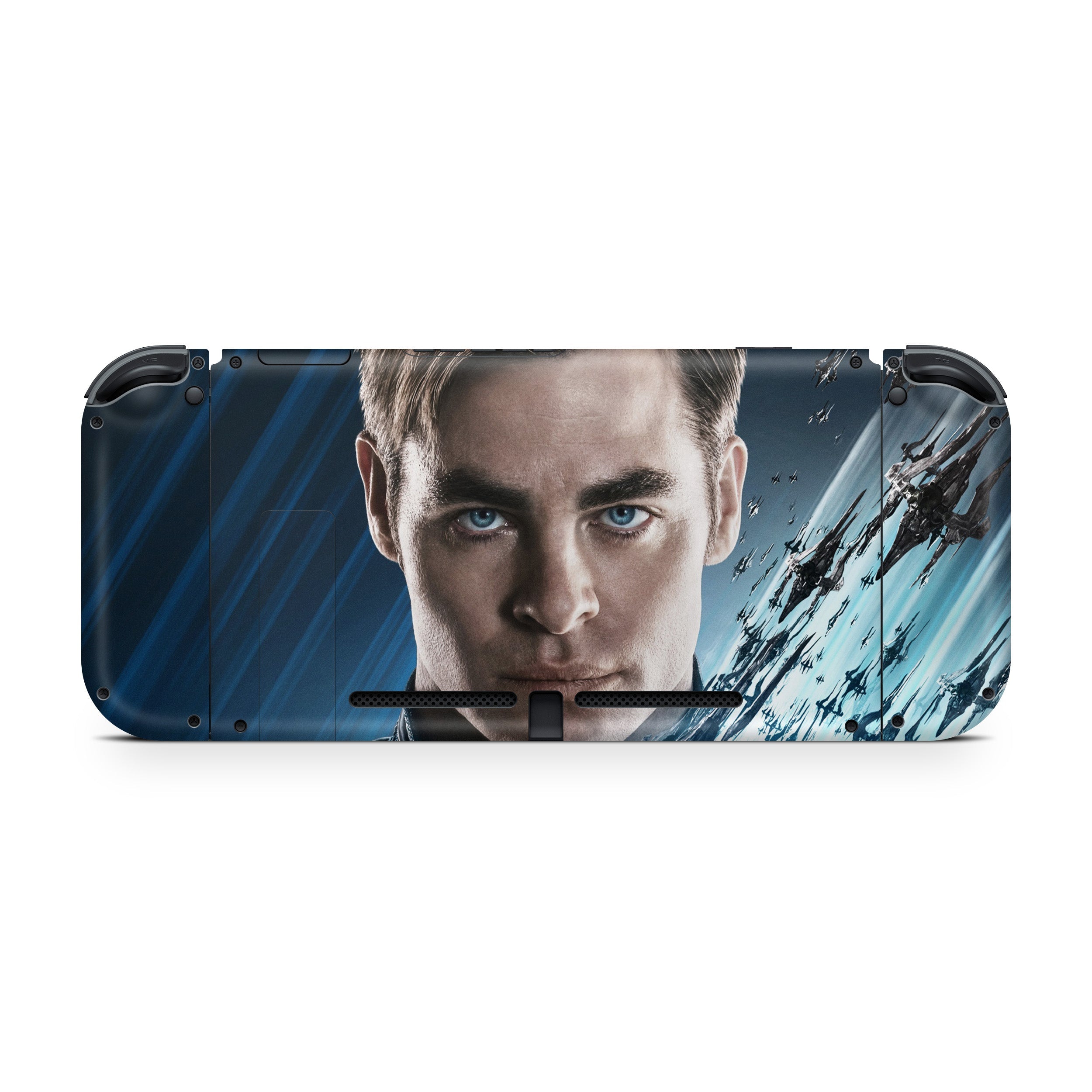 A video game skin featuring a Star Trek Beyond design for the Nintendo Switch.