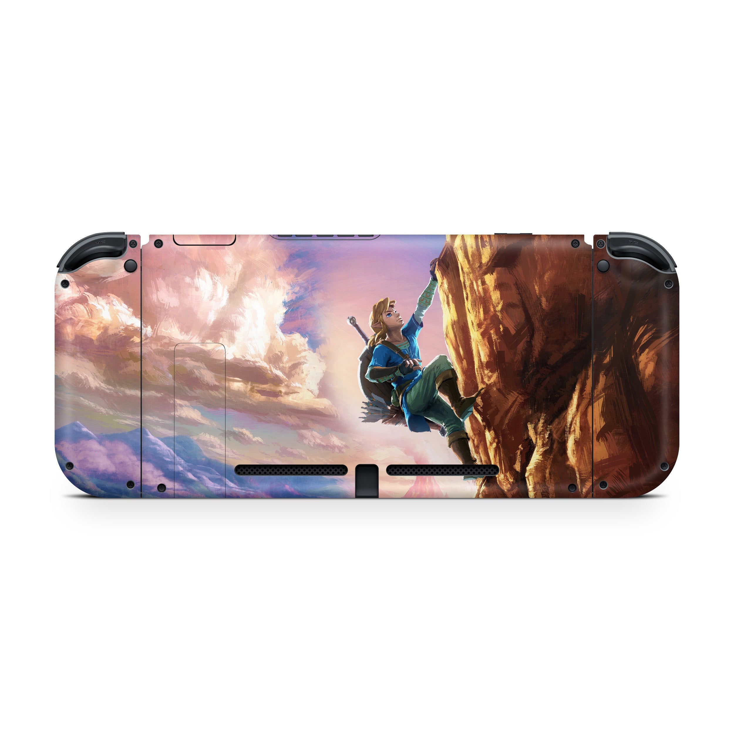 A video game skin featuring a Zelda design for the Nintendo Switch.